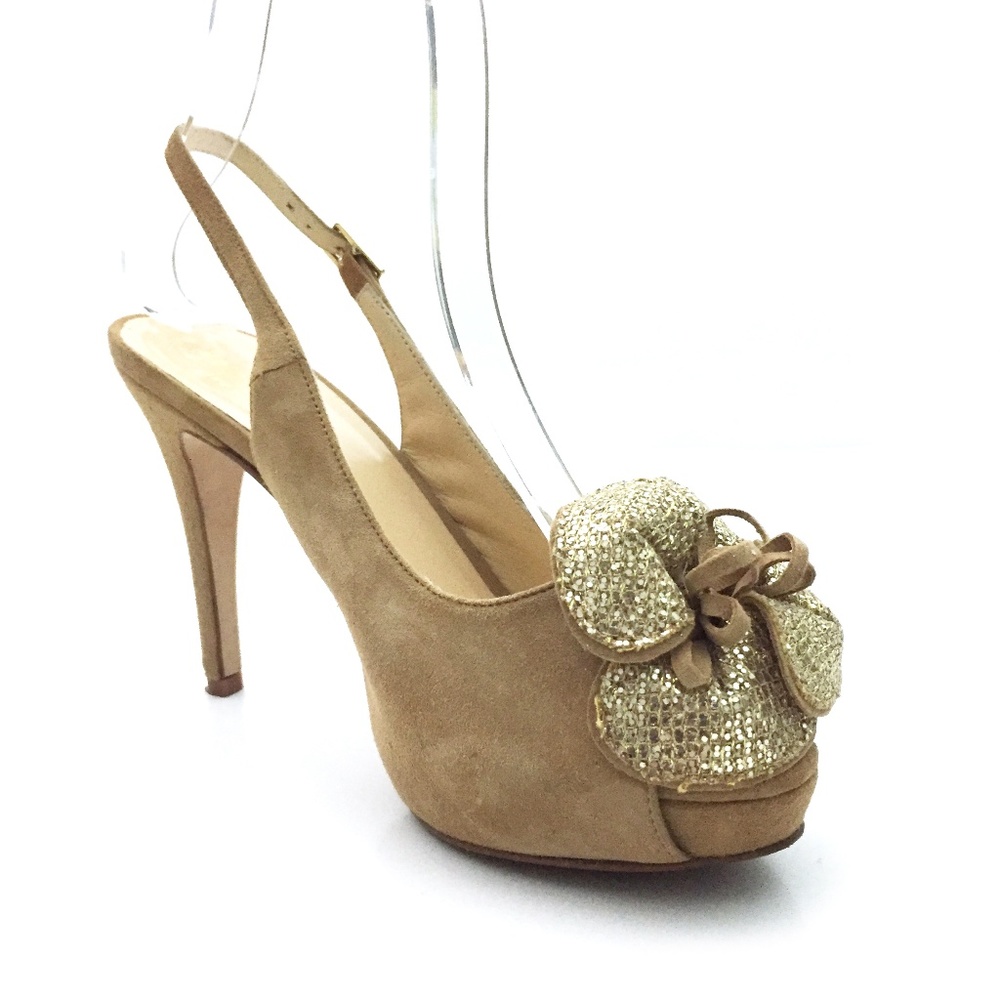 Kate Spade Gael Suede Flower Slingback Pumps